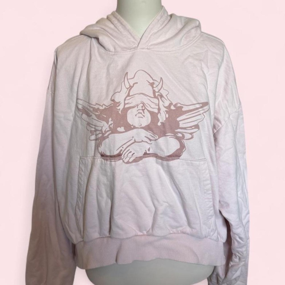 Boys Lie Pink Angel Graphic Hoodie — One Size